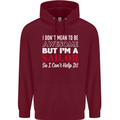 I Don't Mean to Be but I'm a Sailor Sailing Childrens Kids Hoodie Maroon