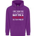 I Don't Mean to Be but I'm a Sailor Sailing Mens 80% Cotton Hoodie Purple
