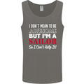 I Don't Mean to Be but I'm a Sailor Sailing Mens Vest Tank Top Charcoal