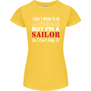 I Don't Mean to Be but I'm a Sailor Sailing Womens Petite Cut T-Shirt Yellow