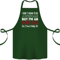 I Don't Mean to Be but I'm an Uncle's Day Cotton Apron 100% Organic Forest Green