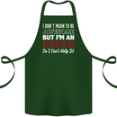 I Don't Mean to Be but I'm an Uncle's Day Cotton Apron 100% Organic Forest Green