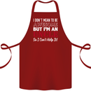 I Don't Mean to Be but I'm an Uncle's Day Cotton Apron 100% Organic Maroon