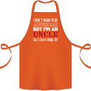 I Don't Mean to Be but I'm an Uncle's Day Cotton Apron 100% Organic Orange