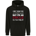 I Don't Mean to Be but I'm an Uncle's Day Mens 80% Cotton Hoodie Black
