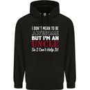 I Don't Mean to Be but I'm an Uncle's Day Mens 80% Cotton Hoodie Black