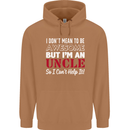 I Don't Mean to Be but I'm an Uncle's Day Mens 80% Cotton Hoodie Caramel Latte