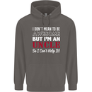 I Don't Mean to Be but I'm an Uncle's Day Mens 80% Cotton Hoodie Charcoal