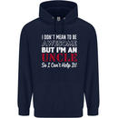 I Don't Mean to Be but I'm an Uncle's Day Mens 80% Cotton Hoodie Navy Blue