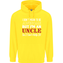 I Don't Mean to Be but I'm an Uncle's Day Mens 80% Cotton Hoodie Yellow