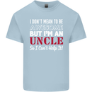 I Don't Mean to Be but I'm an Uncle's Day Mens Cotton T-Shirt Tee Top Light Blue