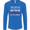 I Don't Mean to Be but I'm an Uncle's Day Mens Long Sleeve T-Shirt Royal Blue