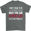 I Don't Mean to Be but I'm an Uncle's Day Mens T-Shirt Cotton Gildan Charcoal