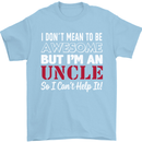 I Don't Mean to Be but I'm an Uncle's Day Mens T-Shirt Cotton Gildan Light Blue