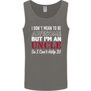I Don't Mean to Be but I'm an Uncle's Day Mens Vest Tank Top Charcoal