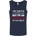 I Don't Mean to Be but I'm an Uncle's Day Mens Vest Tank Top Navy Blue