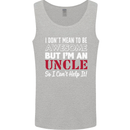 I Don't Mean to Be but I'm an Uncle's Day Mens Vest Tank Top Sports Grey