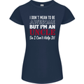 I Don't Mean to Be but I'm an Uncle's Day Womens Petite Cut T-Shirt Navy Blue
