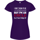 I Don't Mean to Be but I'm an Uncle's Day Womens Petite Cut T-Shirt Purple