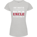 I Don't Mean to Be but I'm an Uncle's Day Womens Petite Cut T-Shirt Sports Grey