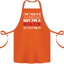 I Don't Mean to Be but Im a Biker Motorbike Cotton Apron 100% Organic Orange
