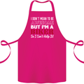 I Don't Mean to Be but Im a Biker Motorbike Cotton Apron 100% Organic Pink