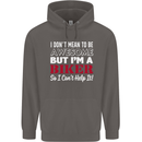 I Don't Mean to Be but Im a Biker Motorbike Mens 80% Cotton Hoodie Charcoal