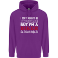 I Don't Mean to Be but Im a Biker Motorbike Mens 80% Cotton Hoodie Purple