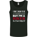 I Don't Mean to Be but Im a Biker Motorbike Mens Vest Tank Top Black