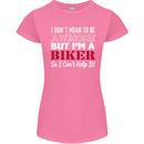 I Don't Mean to Be but Im a Biker Motorbike Womens Petite Cut T-Shirt Azalea