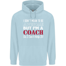 I Don't Mean to but I'm a Coach Rugby Footy Childrens Kids Hoodie Light Blue
