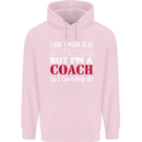 I Don't Mean to but I'm a Coach Rugby Footy Childrens Kids Hoodie Light Pink