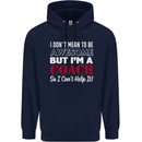 I Don't Mean to but I'm a Coach Rugby Footy Childrens Kids Hoodie Navy Blue