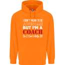 I Don't Mean to but I'm a Coach Rugby Footy Childrens Kids Hoodie Orange
