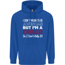 I Don't Mean to but I'm a Coach Rugby Footy Childrens Kids Hoodie Royal Blue