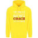 I Don't Mean to but I'm a Coach Rugby Footy Childrens Kids Hoodie Yellow