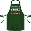 I Don't Mean to but I'm a Coach Rugby Footy Cotton Apron 100% Organic Forest Green
