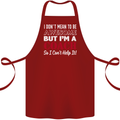 I Don't Mean to but I'm a Coach Rugby Footy Cotton Apron 100% Organic Maroon