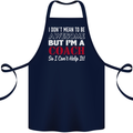 I Don't Mean to but I'm a Coach Rugby Footy Cotton Apron 100% Organic Navy Blue