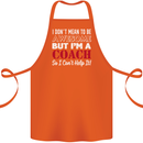 I Don't Mean to but I'm a Coach Rugby Footy Cotton Apron 100% Organic Orange