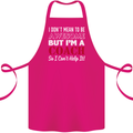 I Don't Mean to but I'm a Coach Rugby Footy Cotton Apron 100% Organic Pink