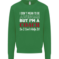 I Don't Mean to but I'm a Coach Rugby Footy Kids Sweatshirt Jumper Irish Green