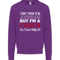 I Don't Mean to but I'm a Coach Rugby Footy Kids Sweatshirt Jumper Purple