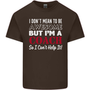 I Don't Mean to but I'm a Coach Rugby Footy Kids T-Shirt Childrens Chocolate