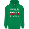 I Don't Mean to but I'm a Coach Rugby Footy Mens 80% Cotton Hoodie Irish Green