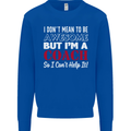 I Don't Mean to but I'm a Coach Rugby Footy Mens Sweatshirt Jumper Royal Blue