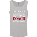 I Don't Mean to but I'm a Coach Rugby Footy Mens Vest Tank Top Sports Grey