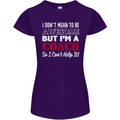 I Don't Mean to but I'm a Coach Rugby Footy Womens Petite Cut T-Shirt Purple
