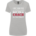 I Don't Mean to but I'm a Coach Rugby Footy Womens Wider Cut T-Shirt Sports Grey