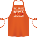I Don't Mean to but I'm a Daddy Fathers Day Cotton Apron 100% Organic Orange